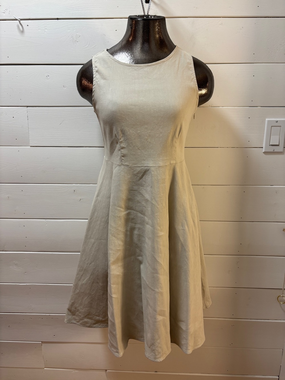 SARAH PACINI Beige Linen Blend Dress Size 0 XS - Picture 2 of 15